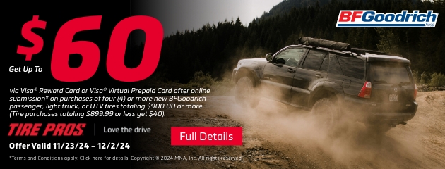 Tire Pros BFGoodrich Black Friday Promotion